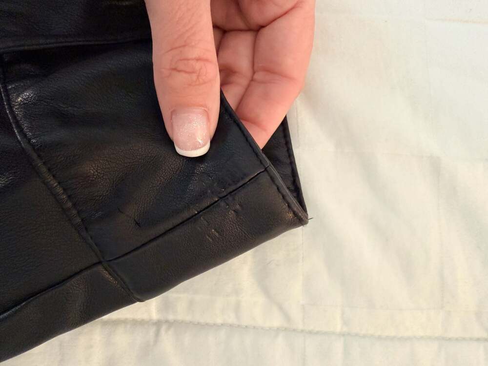 Garage Black Faux Leather High Rise Flare Pants | Size XS - Picture 4 of 11